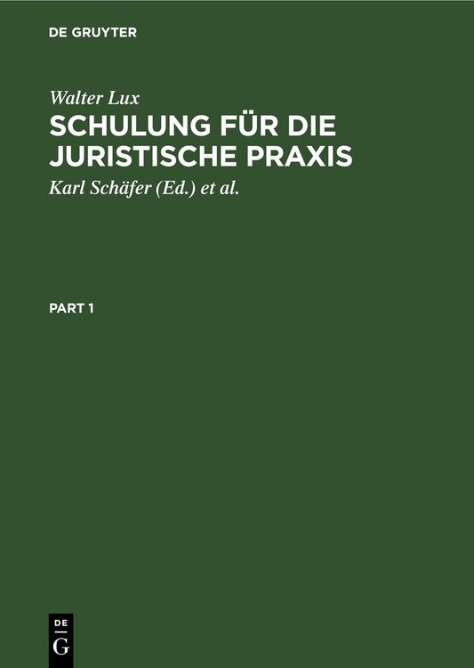 Produktbild: Schulung f&uuml;r die Juristische Praxis