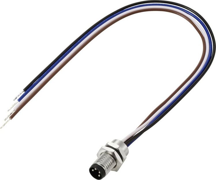 Produktbild: TRU COMPONENTS TC-13751900 Anschlussleitung M8 x 1 Stecker, gerade 0.2 m Polzahl Sensoren: 4 1 St.