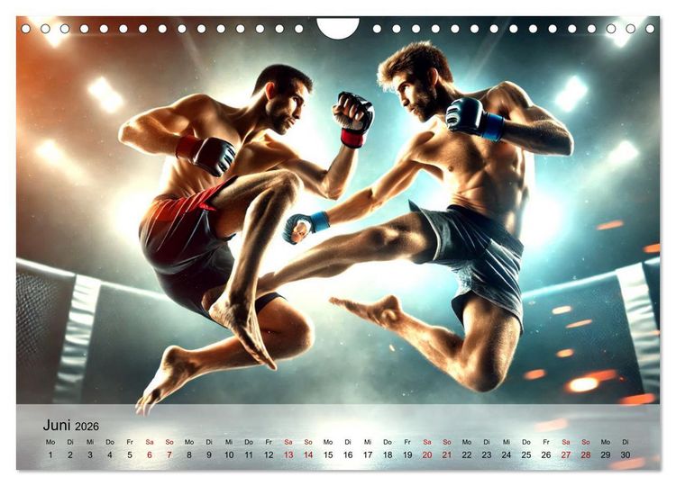 Produktbild: MMA Germany - Mixed Martial Arts Power (Wandkalender 2026 DIN A4 quer), CALVENDO Monatskalender