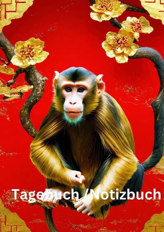 Produktbild: Tagebuch / Notizbuch Chinesische Tierkreis Affe