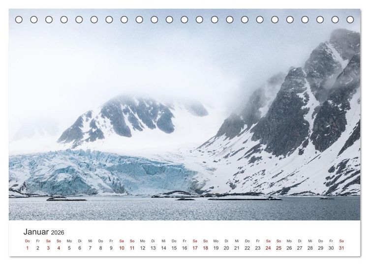Produktbild: Naturparadies Svalbard (Tischkalender 2026 DIN A5 quer), CALVENDO Monatskalender