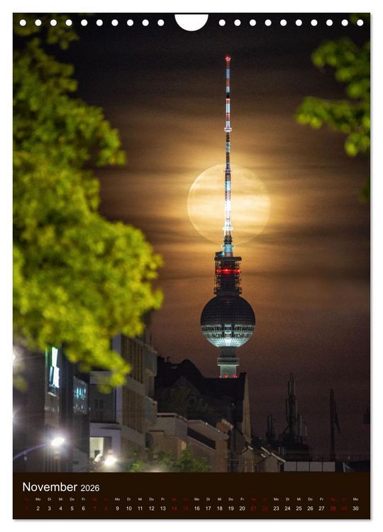Produktbild: Berliner Fernsehturm - Magische Momente (Wandkalender 2026 DIN A4 hoch), CALVENDO Monatskalender