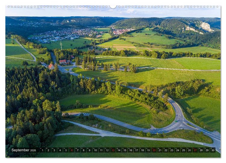 Produktbild: Mein Donautal aus der Luft (hochwertiger Premium Wandkalender 2026 DIN A2 quer), Kunstdruck in Hochglanz