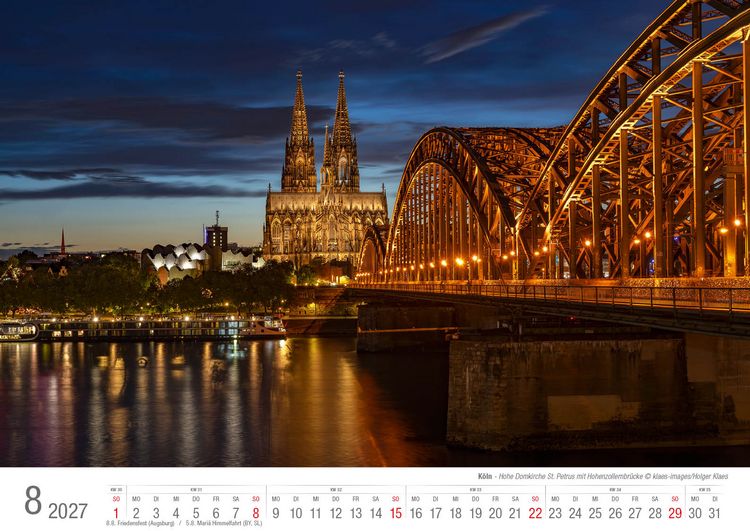 Produktbild: K&ouml;ln 2027 Bildkalender A3 quer, spiralgebunden