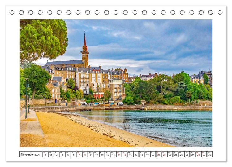 Produktbild: Malerische Bretagne - facettenreiche Region (Tischkalender 2026 DIN A5 quer), CALVENDO Monatskalender