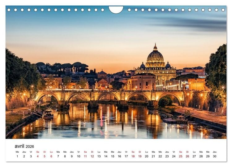 Produktbild: Rome, La Cit&eacute; &Eacute;ternelle (Calendrier mural 2026 DIN A4 vertical), CALVENDO calendrier mensuel