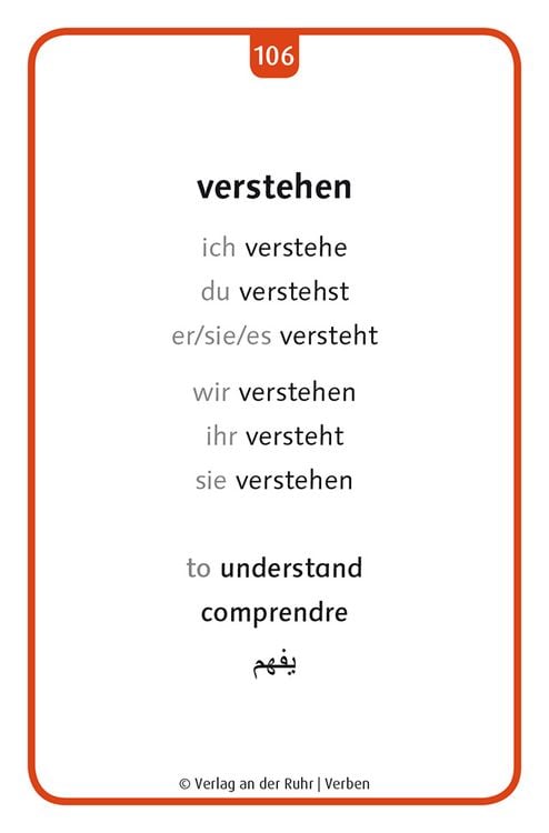 Produktbild: Verben: Set 1 - Deutsch, Englisch, Franz&ouml;sisch und Arabisch