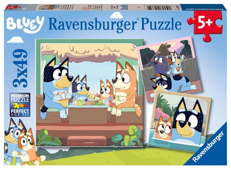Produktbild: Kinderpuzzle 3x49 Teile - Blueys Abenteuer