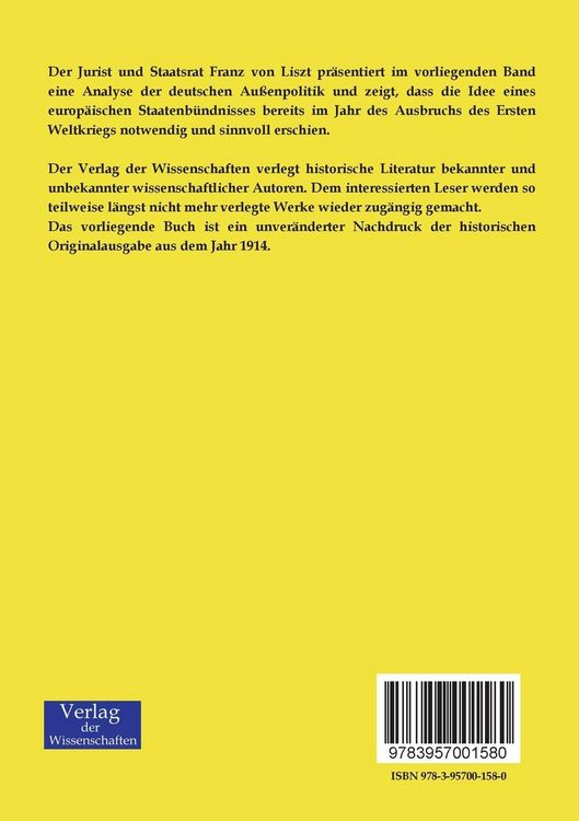 Produktbild: Ein mitteleurop&auml;ischer Staatenverband als n&auml;chstes Ziel der deutschen ausw&auml;rtigen Politik