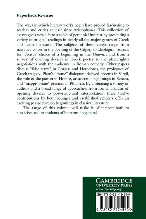 Produktbild: Beginnings in Classical Literature