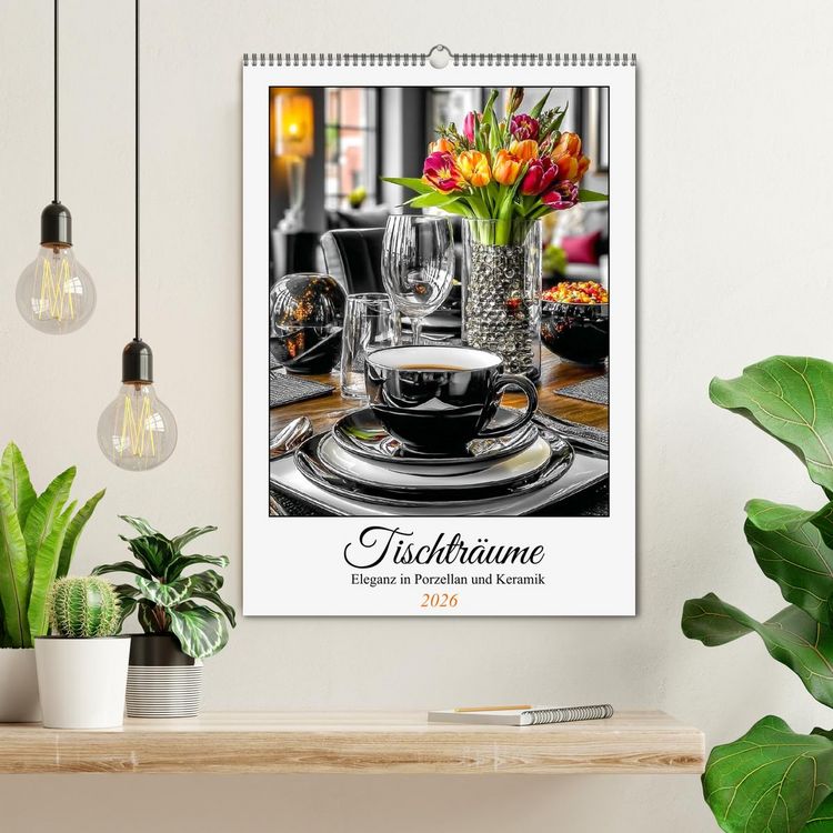 Produktbild: Tischtr&auml;ume. Eleganz in Porzellan und Keramik (Wandkalender 2026 DIN A2 hoch), CALVENDO Monatskalender