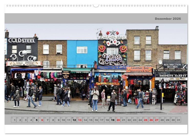 Produktbild: London Fassade 2026 (hochwertiger Premium Wandkalender 2026 DIN A2 quer), Kunstdruck in Hochglanz