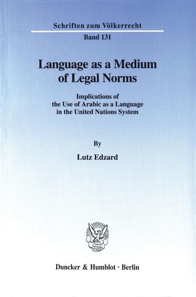 Produktbild: Language as a Medium of Legal Norms.