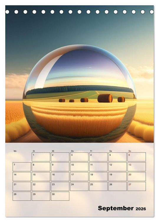 Produktbild: Gespiegelte Landschaft (Tischkalender 2026 DIN A5 hoch), CALVENDO Monatskalender