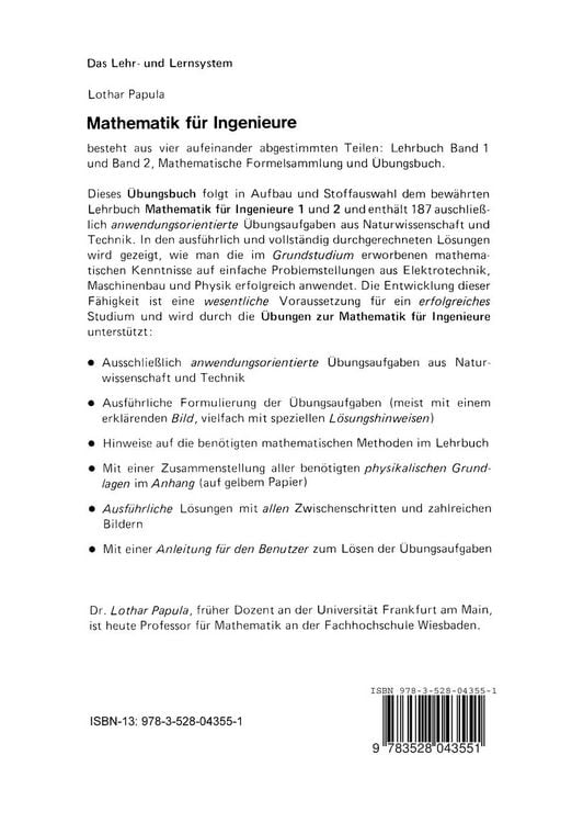 Produktbild: &Uuml;bungen zur Mathematik f&uuml;r Ingenieure
