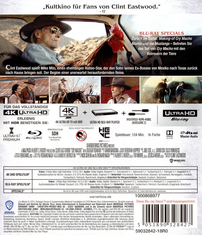 Produktbild: Cry Macho (+ Blu-ray 2D)