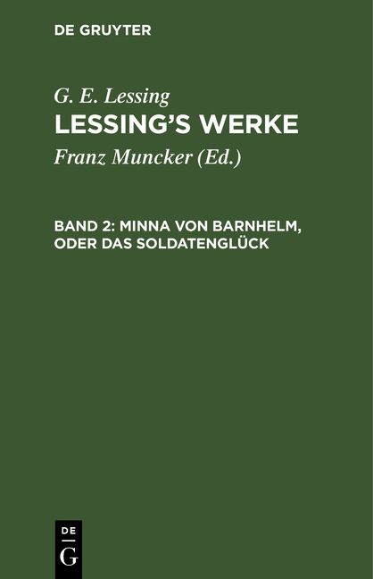 Produktbild: Minna von Barnhelm, oder das Soldatengl&uuml;ck