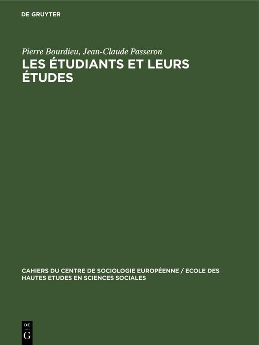 Produktbild: Les &eacute;tudiants et leurs &eacute;tudes