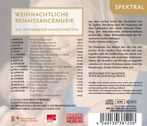 Produktbild: Weihnachtliche Renaissancemusik aus N&uuml;rnberger Han