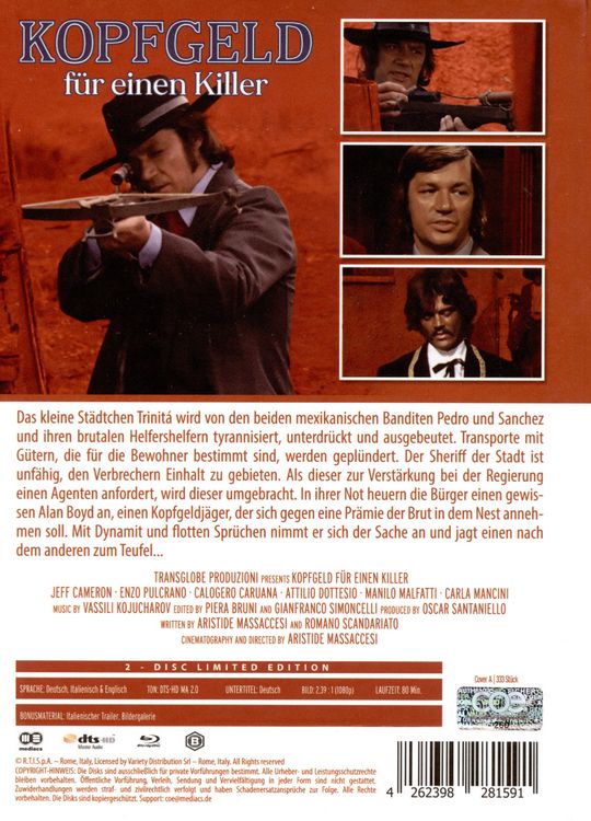 Produktbild: Kopfgeld f&uuml;r einen Killer - Mediabook - Cover A - Limited Edition (Blu-ray+DVD)