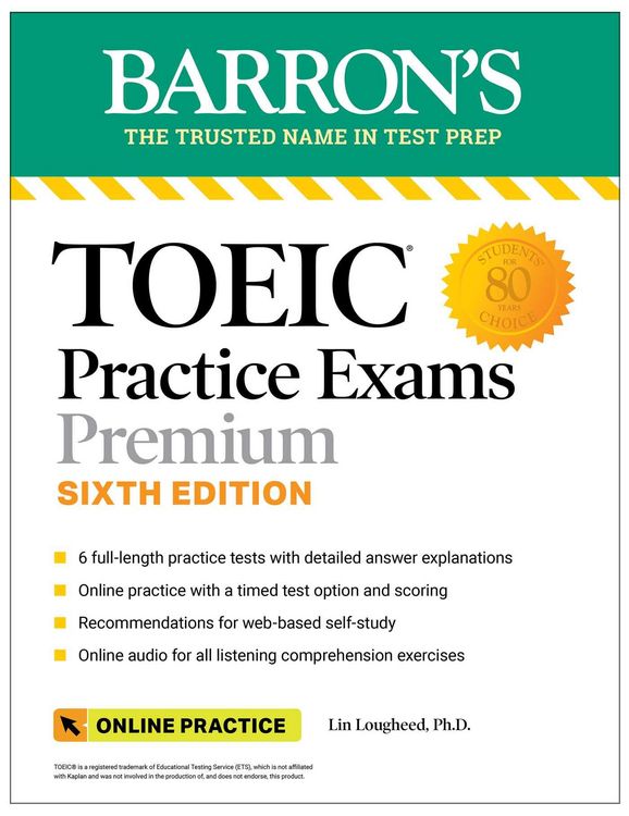 Produktbild: TOEIC Practice Exams: 6 Practice Tests + Online Audio, Sixth Edition
