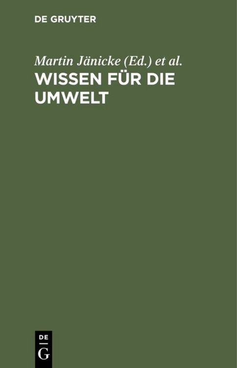 Produktbild: Wissen f&uuml;r die Umwelt