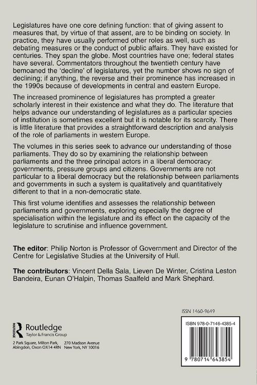 Produktbild: Parliaments in Contemporary Western Europe