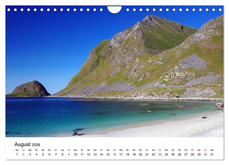 Produktbild: Norwegen 2026 - vom Fjord zum Fjell (Wandkalender 2026 DIN A4 quer), CALVENDO Monatskalender