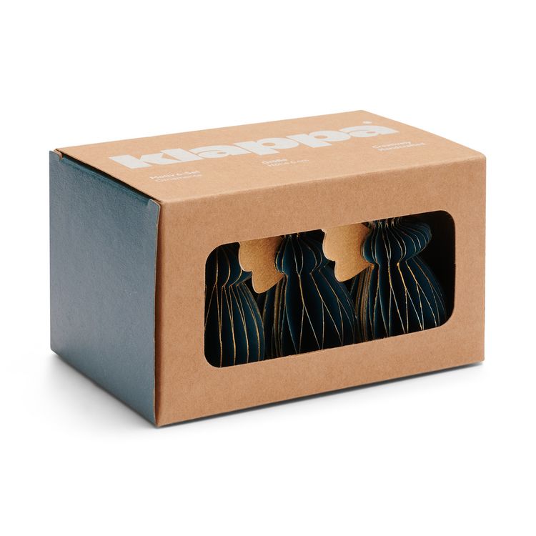 Produktbild: Engel 6er Set Wabendekor 6 cm "petrol"