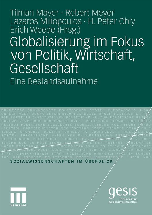 Produktbild: Globalisierung im Fokus von Politik, Wirtschaft, Gesellschaft
