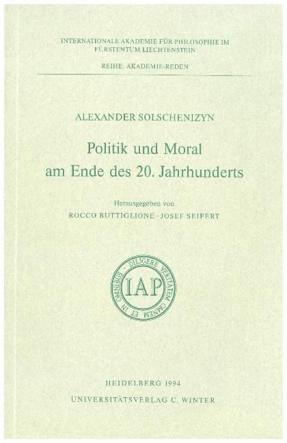 Produktbild: Politik und Moral am Ende des 20. Jahrhunderts