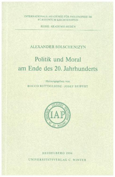 Politik und Moral am Ende des 20. Jahrhunderts