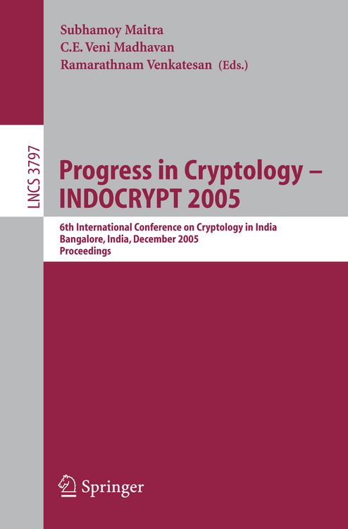 Produktbild: Progress in Cryptology - INDOCRYPT 2005