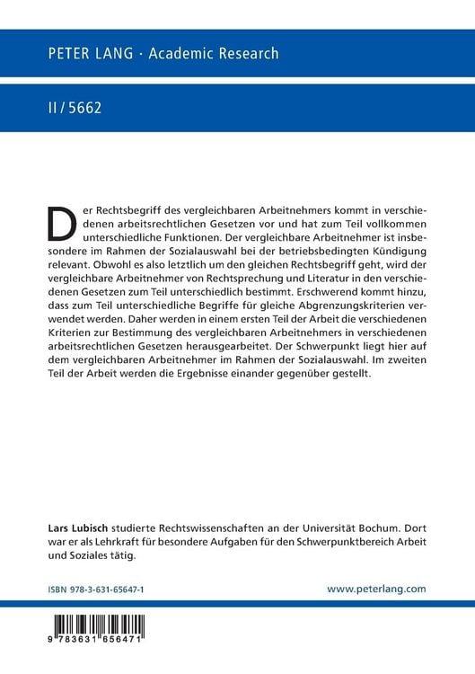 Produktbild: Der vergleichbare Arbeitnehmer im Arbeitsrecht