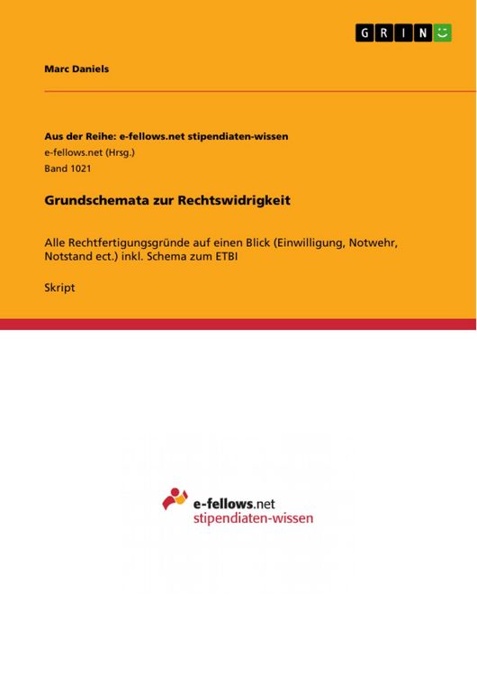 Produktbild: Grundschemata zur Rechtswidrigkeit