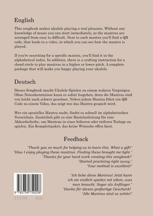 Produktbild: Ukulele Mantra Songbook