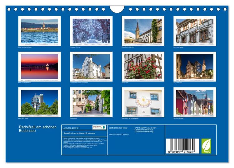 Produktbild: Radolfzell am sch&ouml;nen Bodensee (Wandkalender 2026 DIN A4 quer), CALVENDO Monatskalender