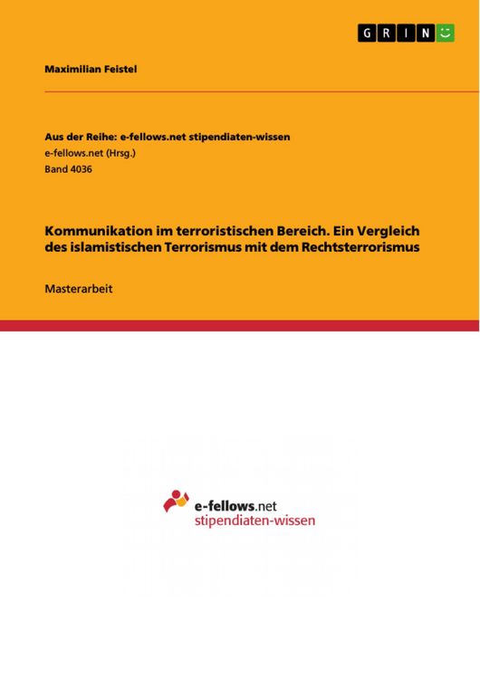 Produktbild: Kommunikation im terroristischen Bereich. Ein Vergleich des islamistischen Terrorismus mit dem Rechtsterrorismus