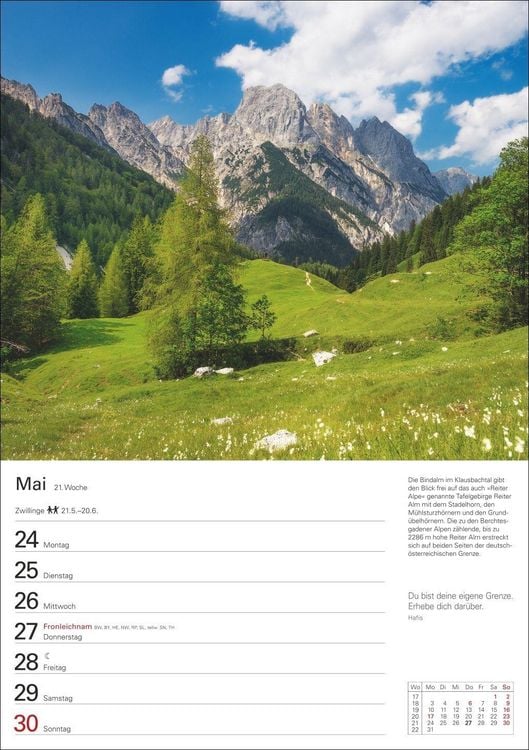Produktbild: Berge Wochenplaner 2027 - 53 faszinierende Fotografien