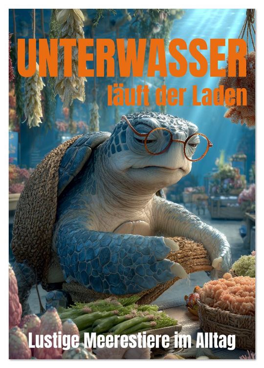Produktbild: UNTERWASSER l&auml;uft der Laden - lustige Meerestiere im Alltag (Wandkalender 2026 DIN A3 hoch), CALVENDO Monatskalender
