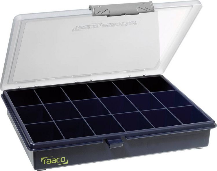 Produktbild: raaco Assorter 5-18 Sortimentskasten (L x B x H) 240 x 195 x 43 mm Anzahl F&auml;cher: 18 feste Unterteilung Inhalt 1 St.