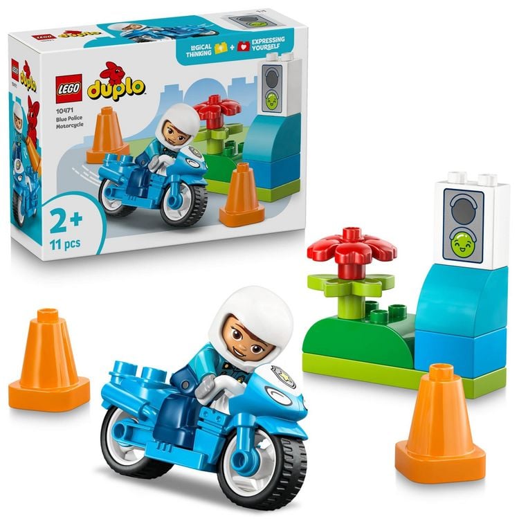 Produktbild: LEGO DUPLO Town 10471 Blaues Polizeimotorrad, Lernspielzeug Kleinkinder