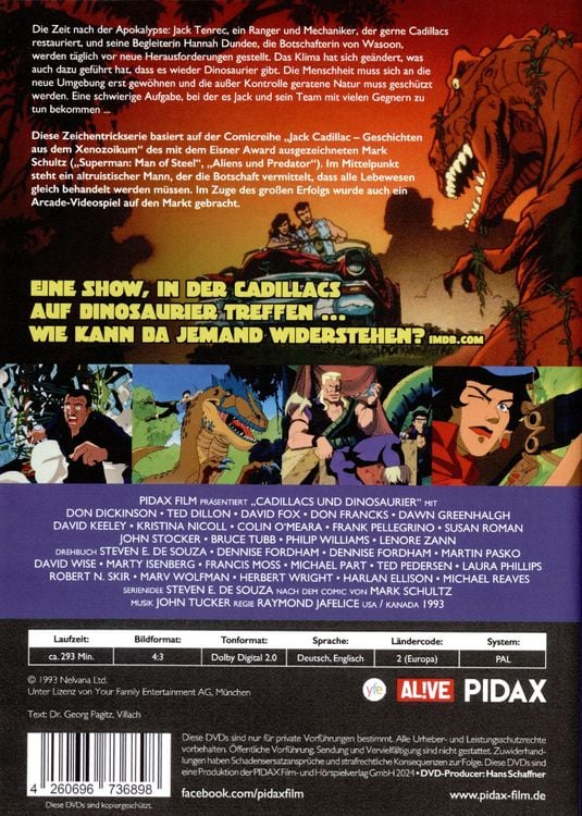 Produktbild: Cadillacs und Dinosaurier / Die komplette 13-teilige Serie nach den Comics von Mark Schultz (Pidax Animation) [2 DVDs]