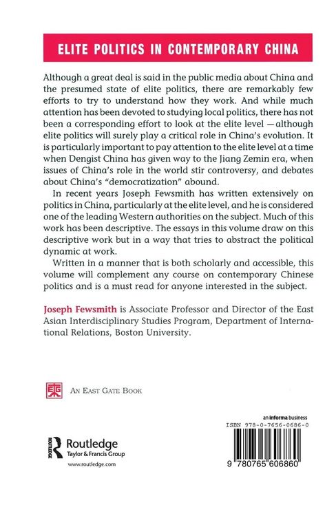 Produktbild: Elite Politics in Contemporary China