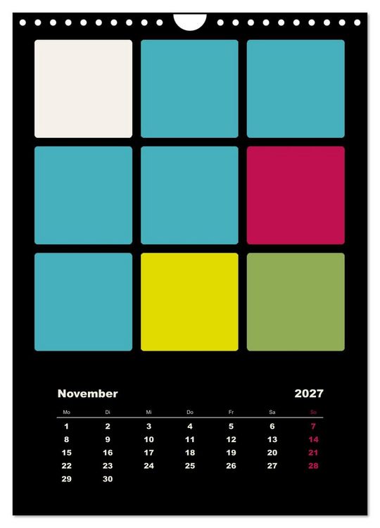 Produktbild: Fotokalender FARBFL&Auml;CHEN (Wandkalender 2027 DIN A4 hoch), CALVENDO Monatskalender
