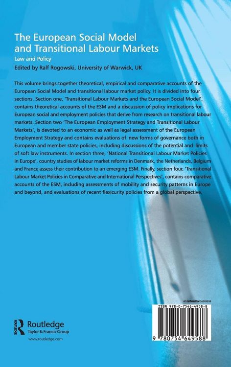 Produktbild: The European Social Model and Transitional Labour Markets