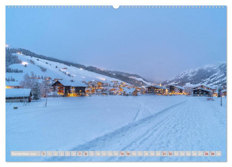 Produktbild: Lech am Arlberg - Winterzauber f&uuml;r das ganze Jahr (Wandkalender 2026 DIN A2 quer), CALVENDO Monatskalender