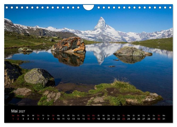 Produktbild: Momente der Sehnsucht: Schweizer Bergwelten (Wandkalender 2027 DIN A4 quer), CALVENDO Monatskalender