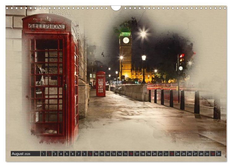 Produktbild: Traumhaftes London (Wandkalender 2026 DIN A3 quer), CALVENDO Monatskalender