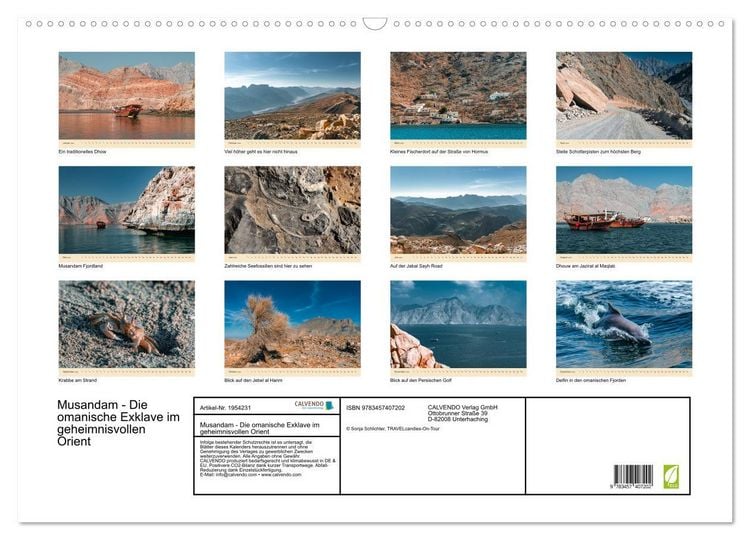 Produktbild: Musandam - Die omanische Exklave im geheimnisvollen Orient (Wandkalender 2026 DIN A2 quer), CALVENDO Monatskalender